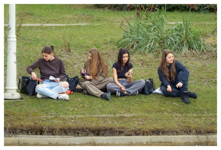 Girls Casual Relaxing Naturally