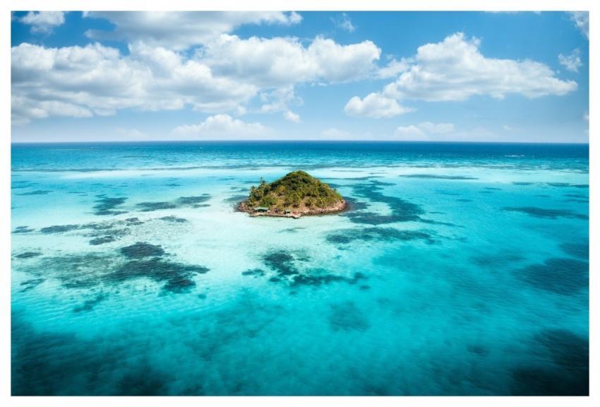 Tropical Island Blue Ocean