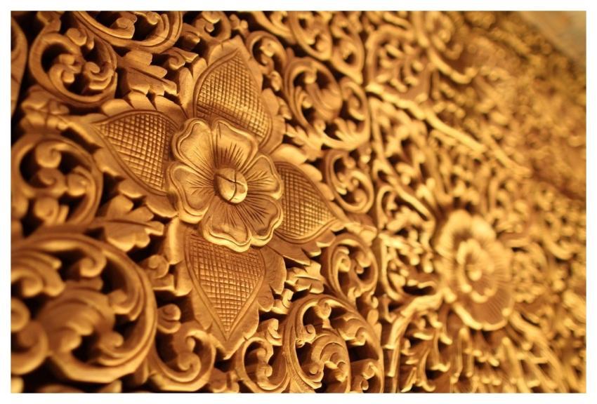 Gold Floral Antique Art