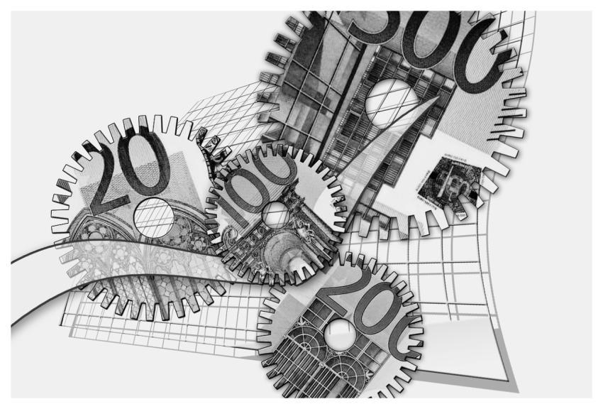 Gears Euro Currency Dollar