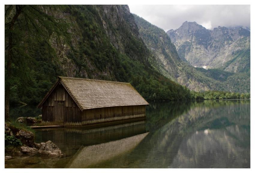 Lake House Mountains Landscape