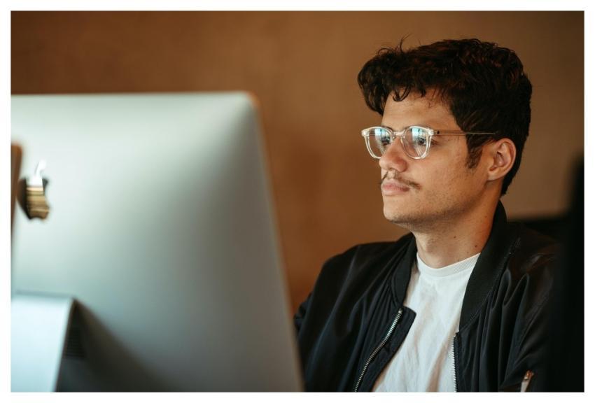 Man Computer Working Business Man