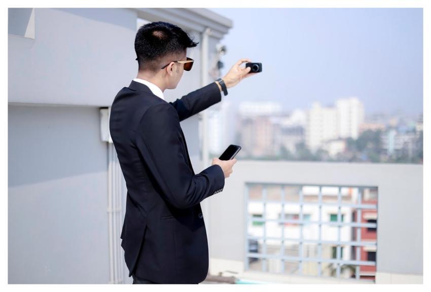 Selfie Business Man Man Outdoors