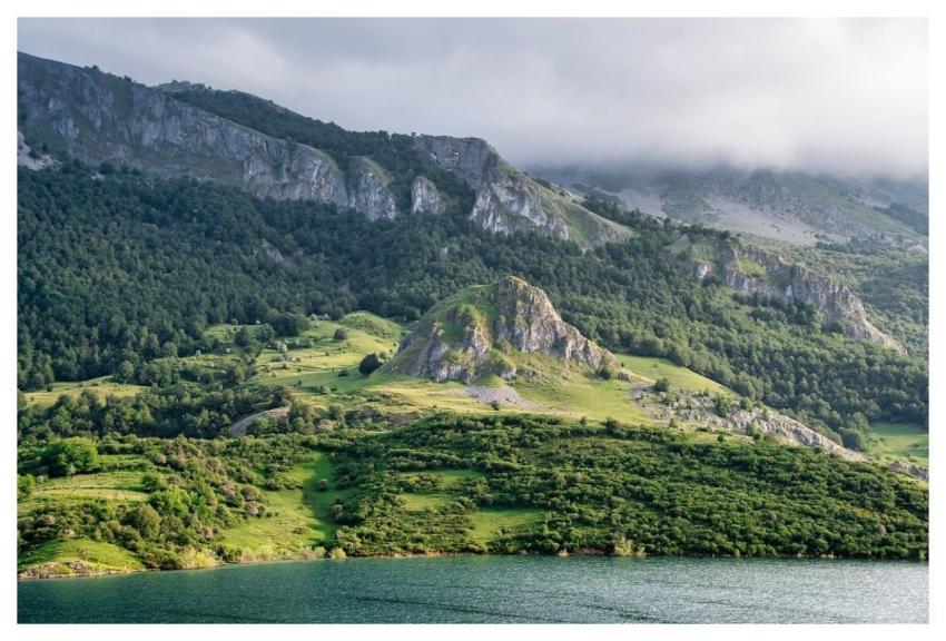 Landscape Lake Mountains Fog