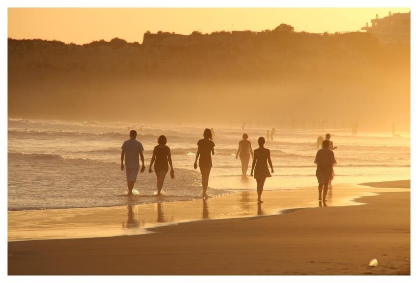 Beach People On Foot Running