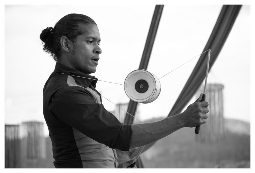 Diabolo Circus Man Black And White