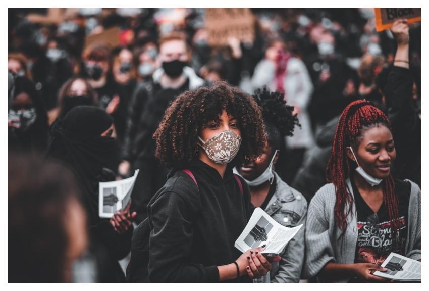 Woman Masses Event Group Of People