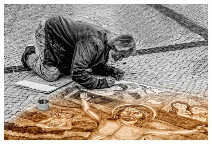 Man Artist Street Painter