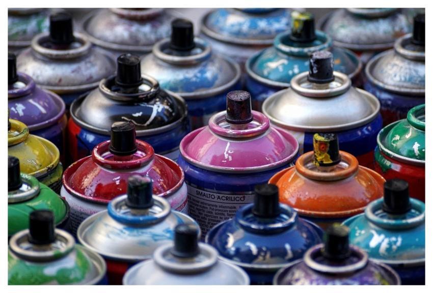 Spray Cans Colour Paint Cans