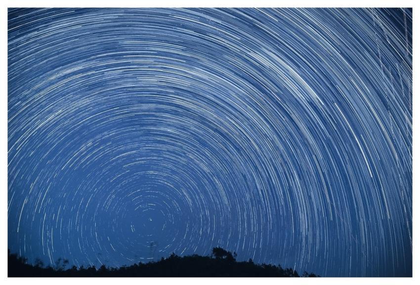 Starry Sky Star Tracks Night Sky