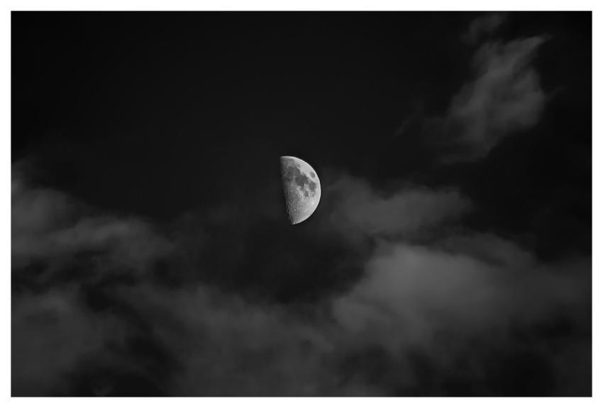 Moon Night Sky Sky Clouds