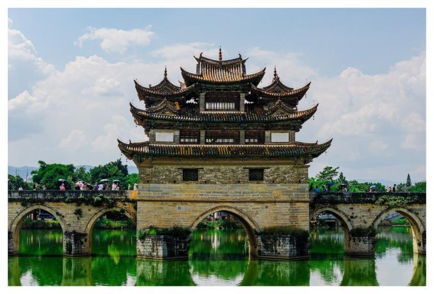 Aerial Lake Bridge Boat