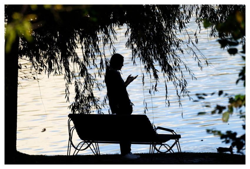 Silhouette Girl Looking Nature