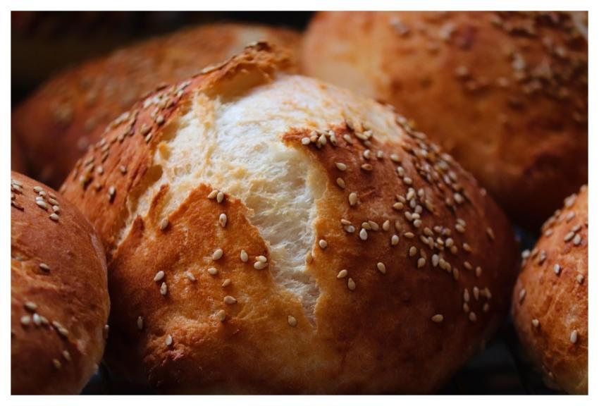 Bun Sesame Baked Goods Baked