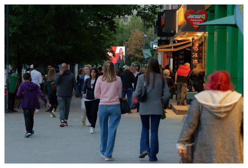 People Sidewalk Crowd Going