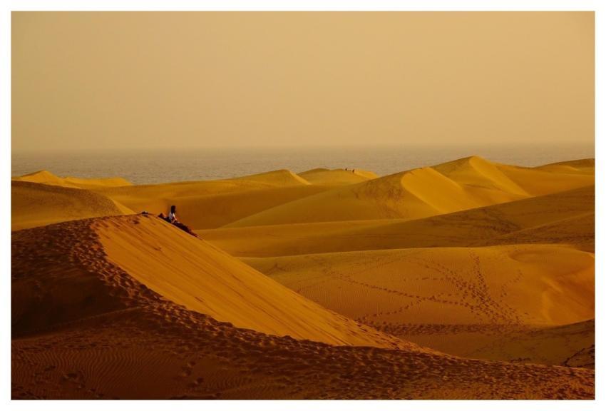 Desert Sand Dunes Sunset Landscape