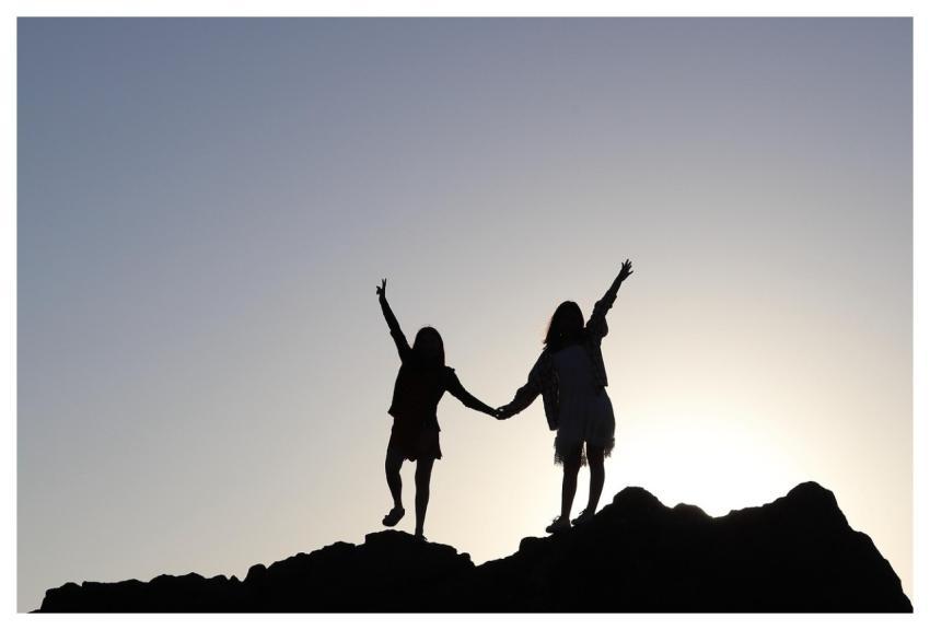 Against Light Summer Silhouette Children