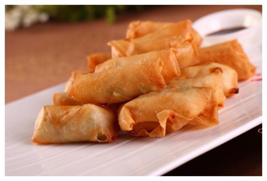 Gourmet Fried Food Spring Rolls Traditional Food