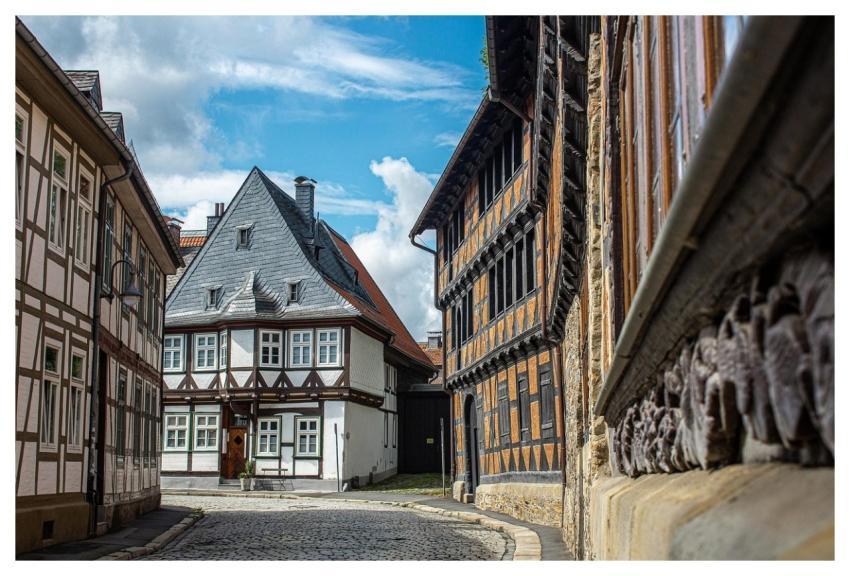 Road Alley Building Half-Timbered House