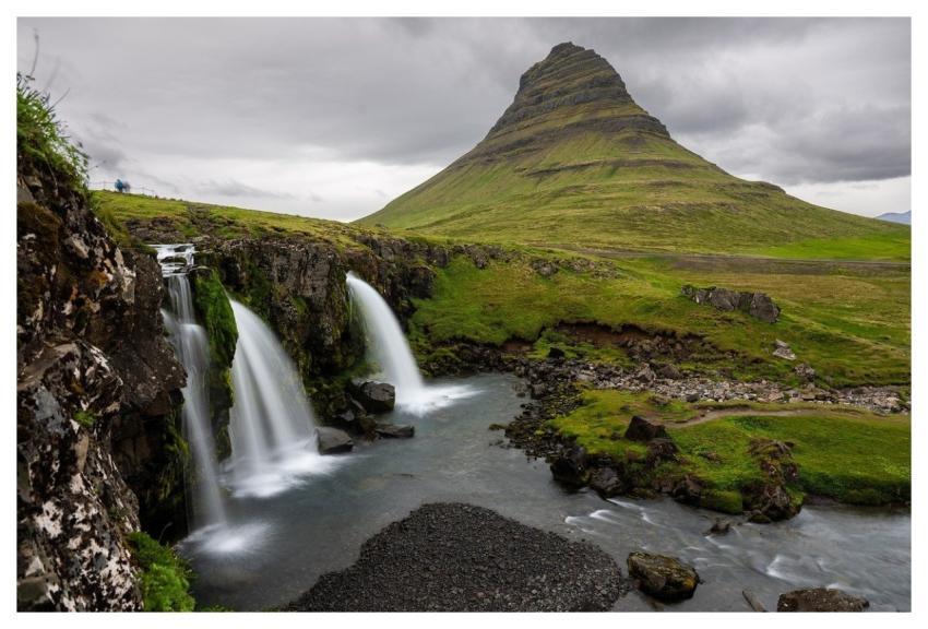Waterfall Kirkjufell Iceland Mountain
