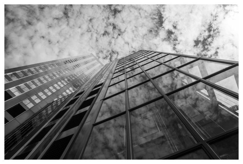 Sky Skyscraper Black And White Nature