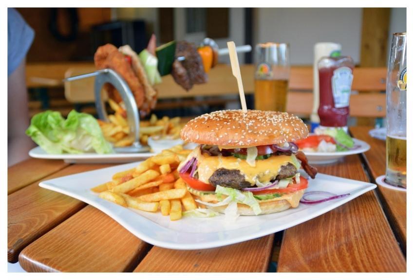 Hamburger Fries Burger Food