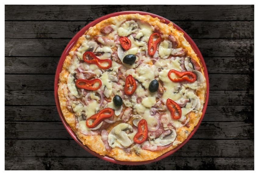 The Pizza Ham Cheese View From The Top