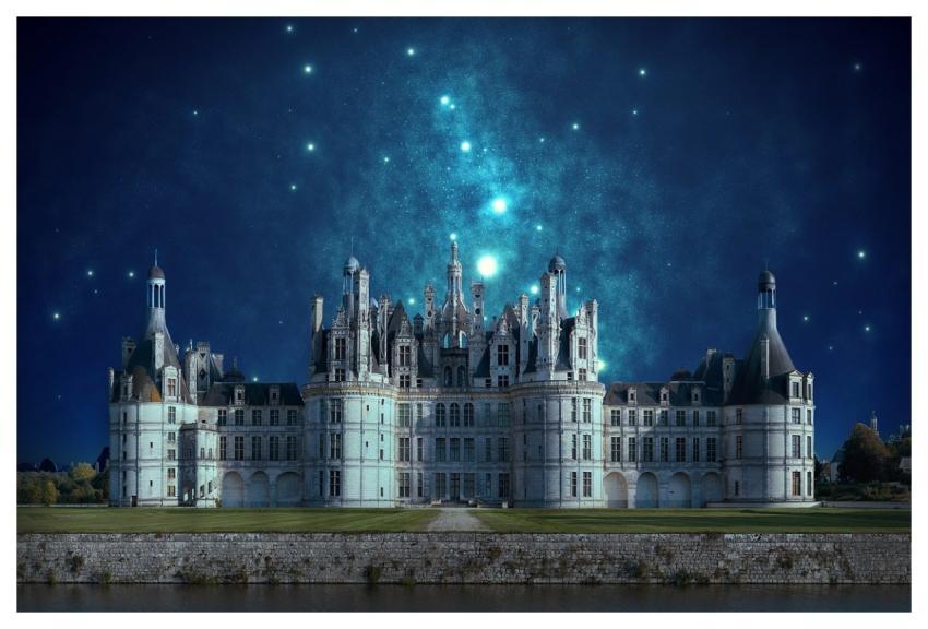 Architecture Night Fantasy Castle