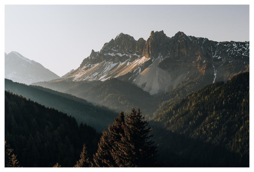 South Tyrol Mountains Dolomites Sunset