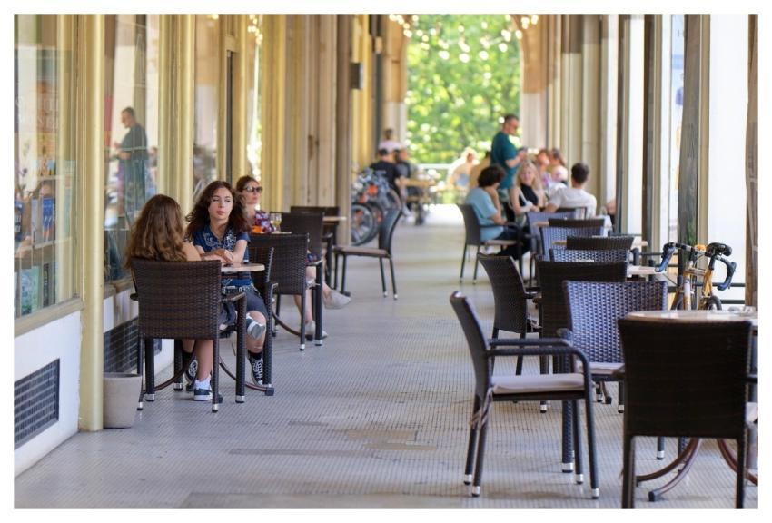 Terrace Restaurant Corridor Building