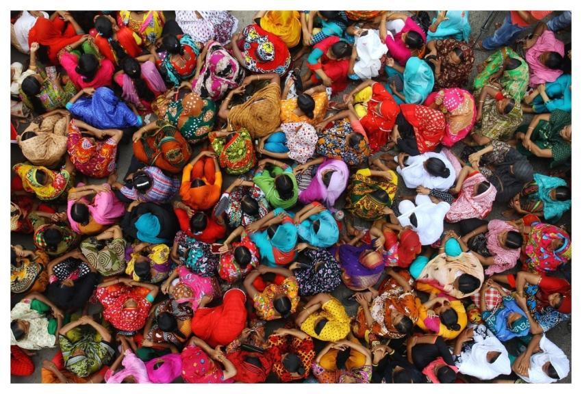 Women Crowd Protest Protesters