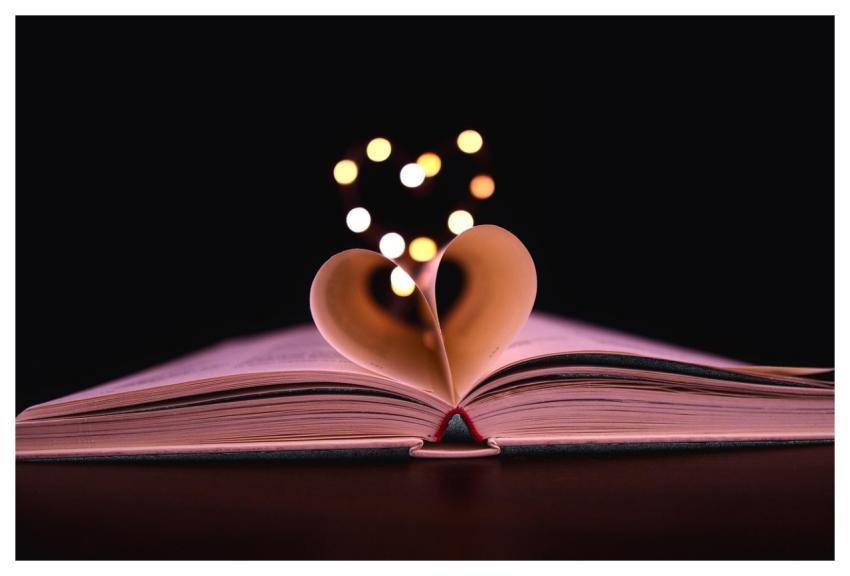 Heart Valentine's Day Book Bokeh