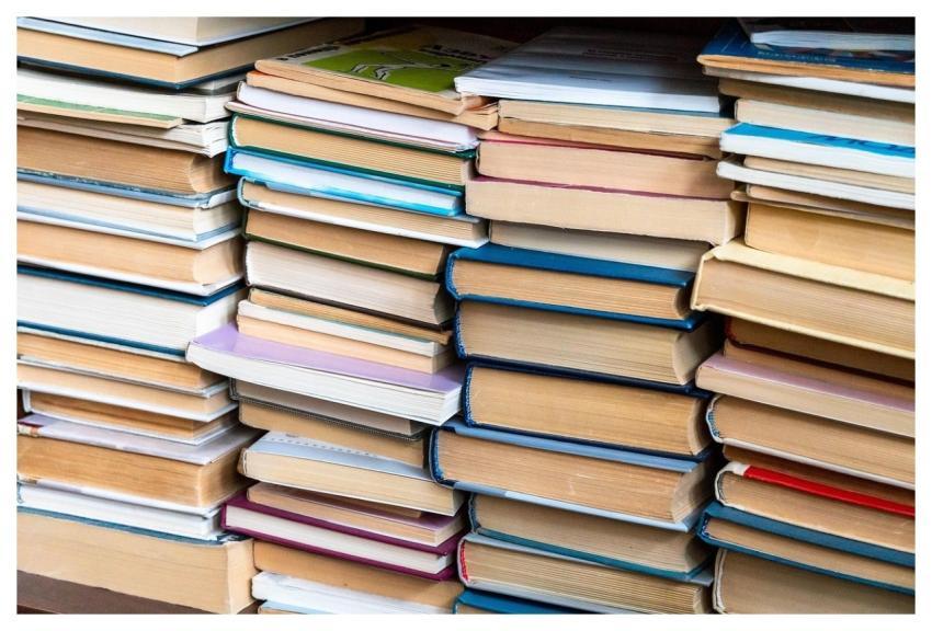 Books Library Bookshelf Pile