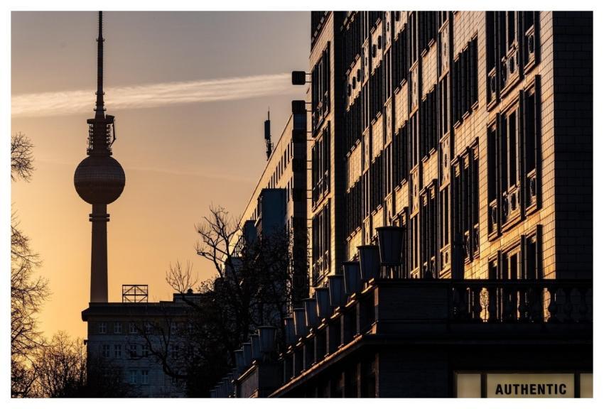 Tv Tower Building Evening Cityscape