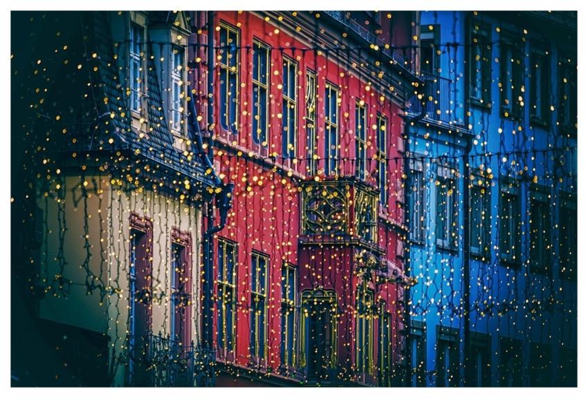Christmas Lights Beautiful Wallpaper Street Deskto