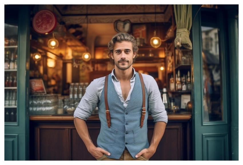 Ai Generated Man Bar Business