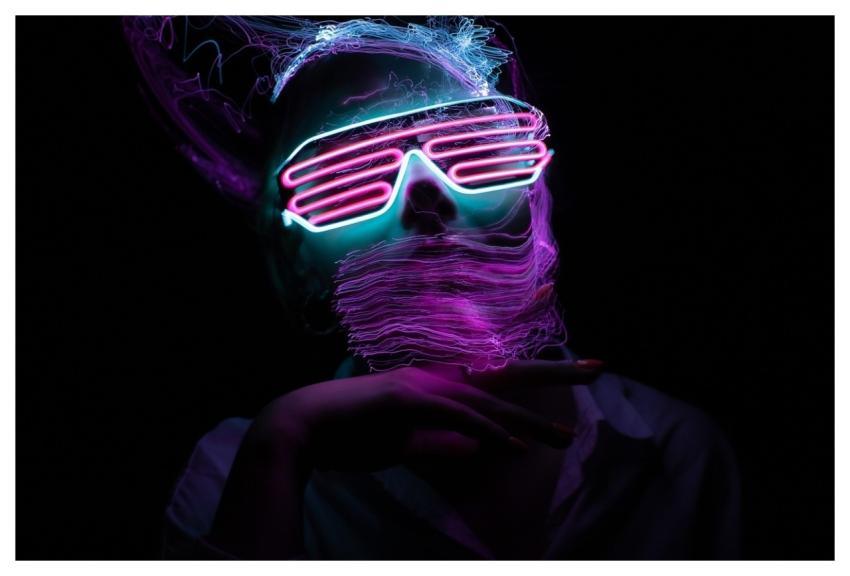 Woman Face Cool Backgrounds Light Painting