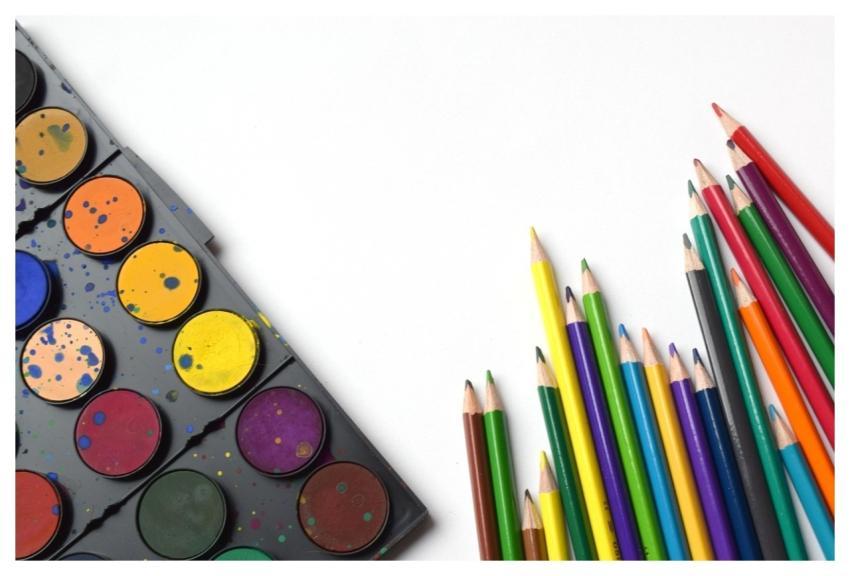 Back To School Pencils Rainbow Art