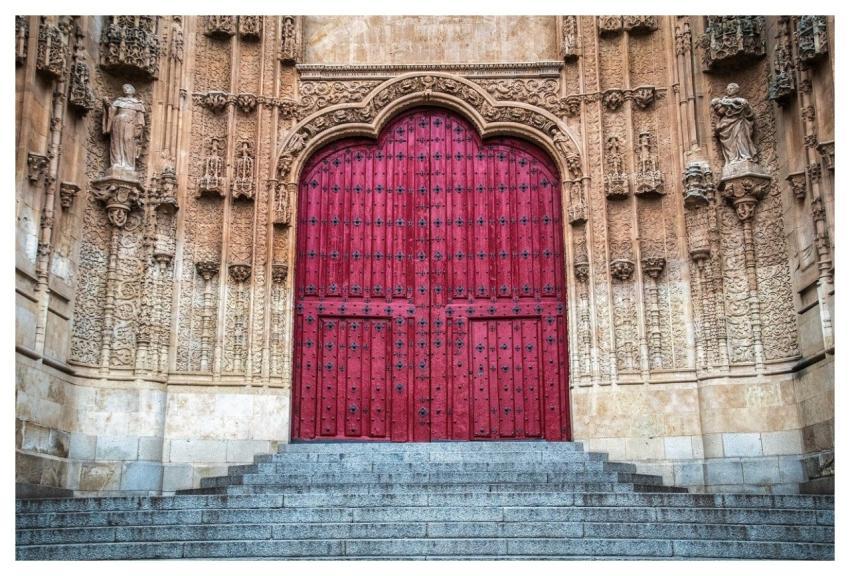 Door Red Cathedral Architecture