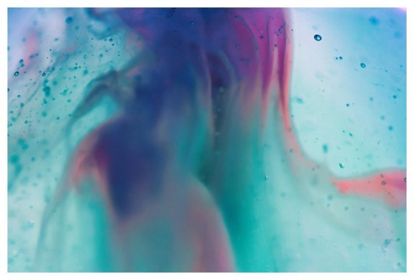 Abstract Water Bubbles Blue Water