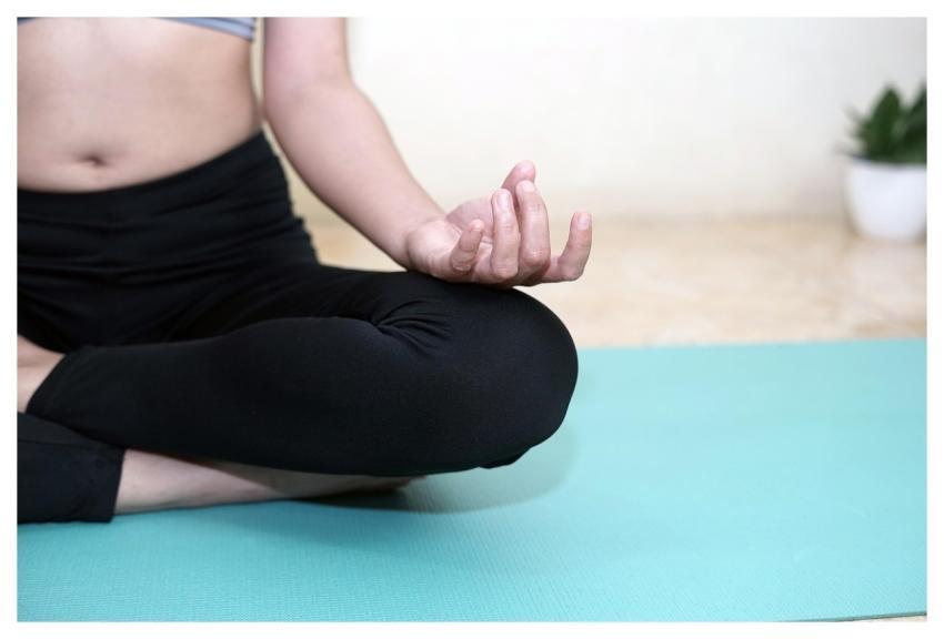 Woman Yoga Fitness Home