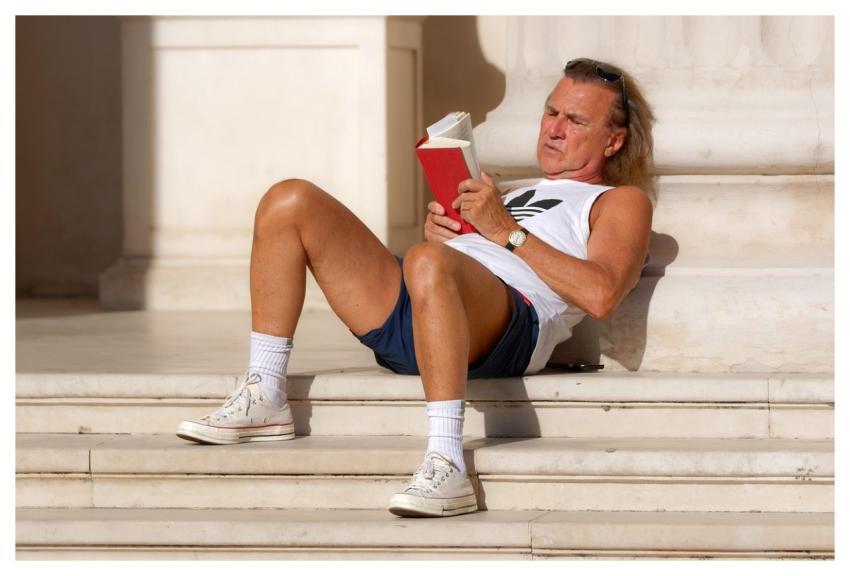 Man Adult Casual Sitting