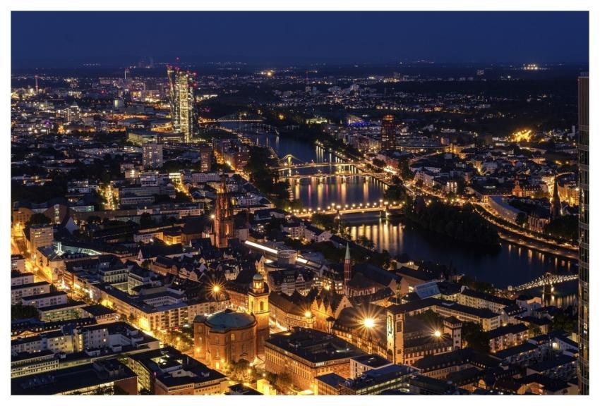 City Frankfurt Cityscape Skyscrapers
