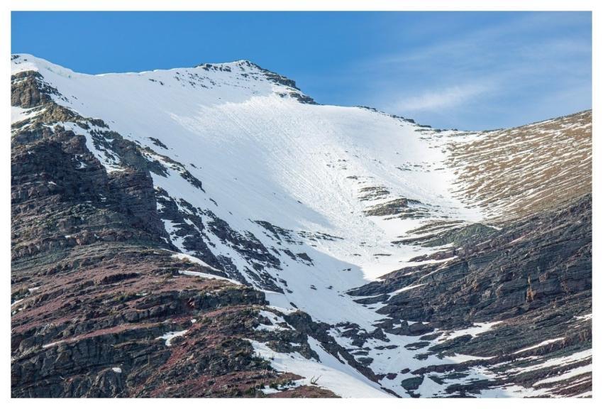 Snow Covered Mountain Glacier National Park Nature
