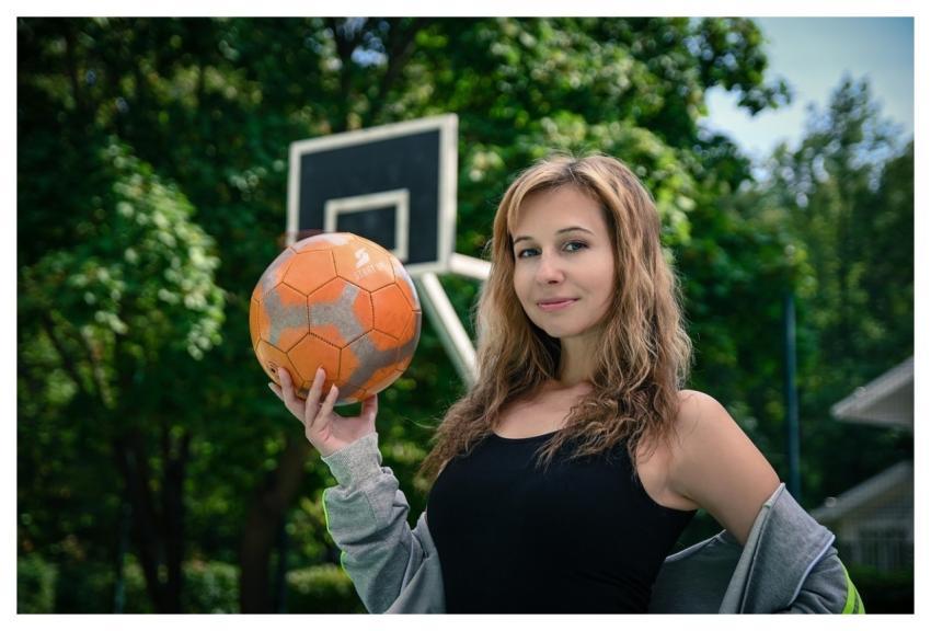 Woman Athlete Sports Ball