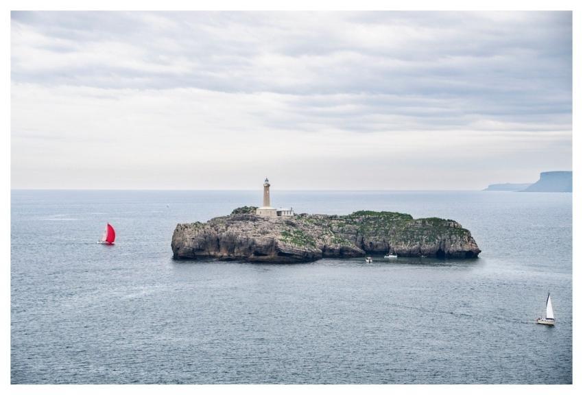 Island Lighthouse Sea Clouds