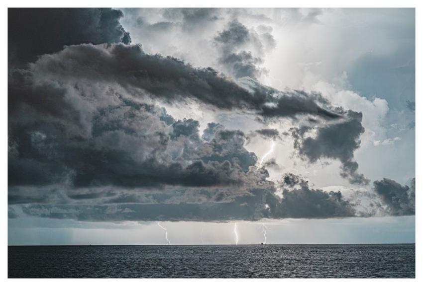 Sea Nature Lightning Thundercloud