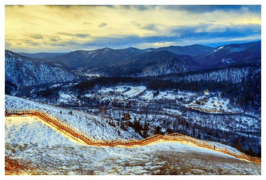 Night Blue Sky Stairs Vista