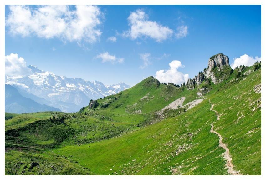 Landscape Moutains Clouds Snow