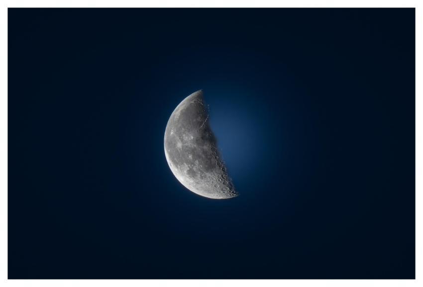 Moon Half Moon Night Sky Sky